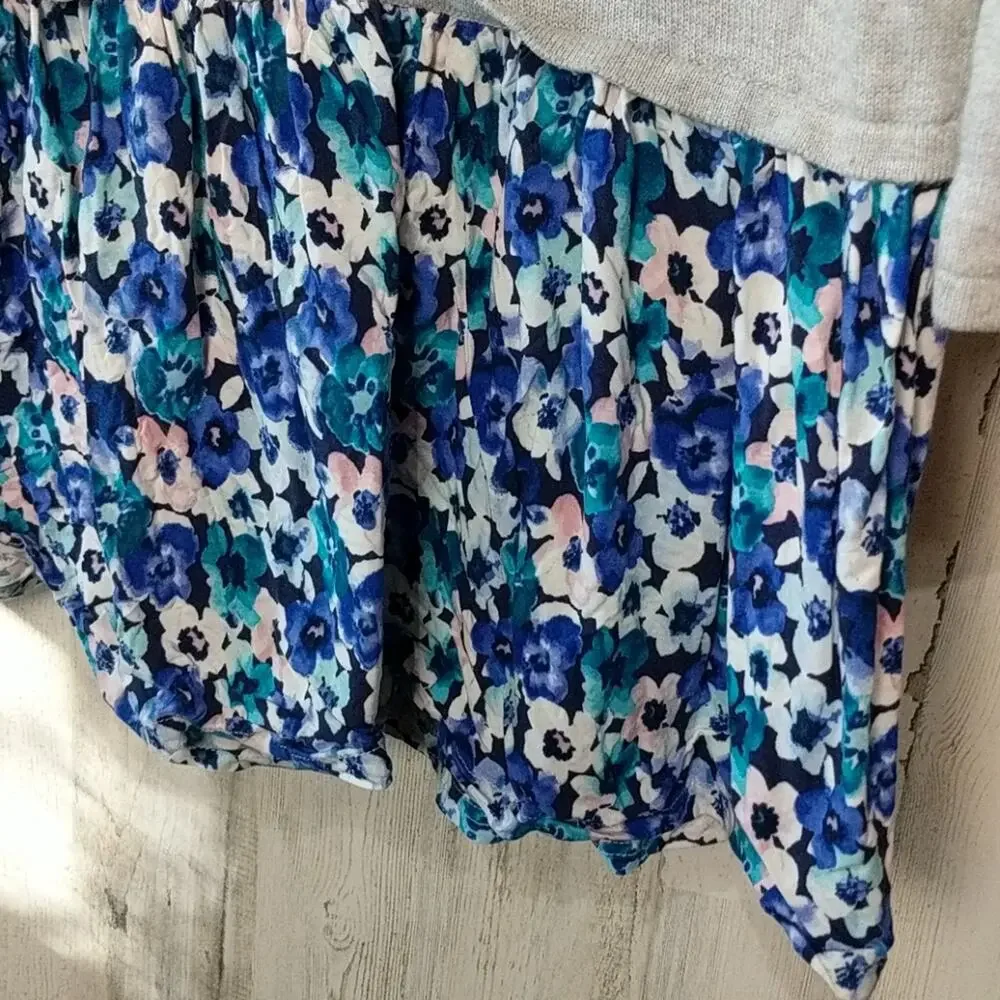 GYMBOREE Gray Butterfly Garden Blossom Dress 12